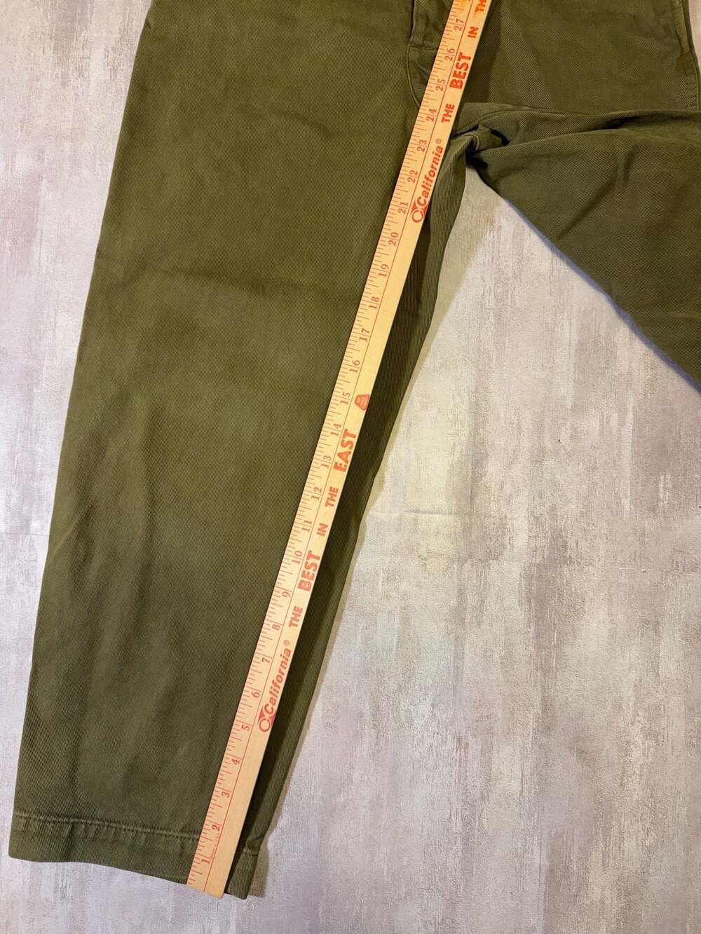 Zara Olive Green Military‎ Style Button-Detail Trousers Size XS - Picture 5 of 8